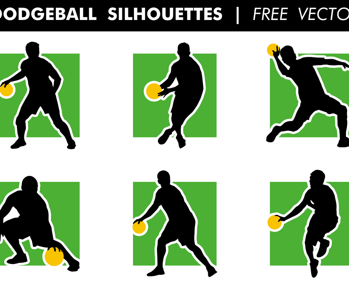 Dodgeball Silhouettes Free Vector