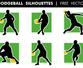Dodgeball Silhouettes Free Vector