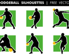 Dodgeball Silhouettes Free Vector