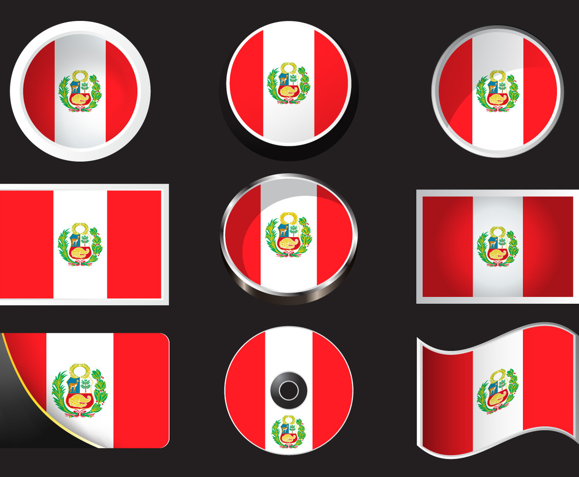 Peru Flag Stock Vector