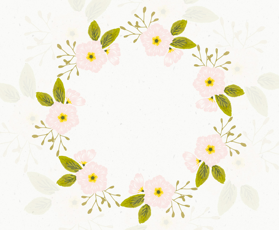 Beautiful Floral Wreath Background