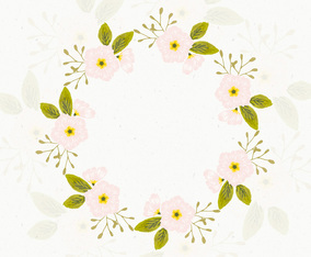 Beautiful Floral Wreath Background