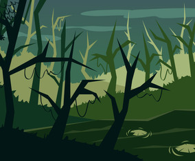 Swamp Illustration Vector