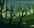 Swamp Illustration Vector