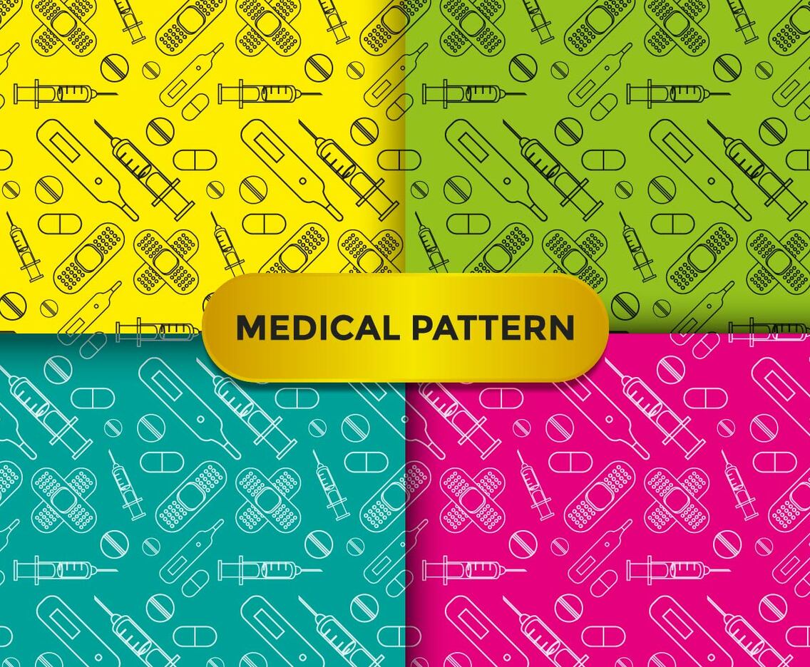 Colorful Medical Pattern Vectors