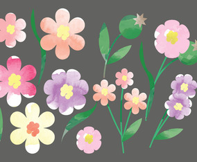 Vector Watercolor Flowers