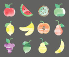 Vector Watercolor Fruits