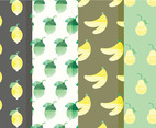 Vector Fruit and Citrus Patterns