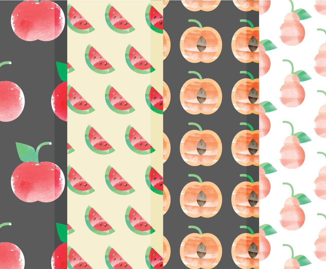 Vector Fruit Patterns