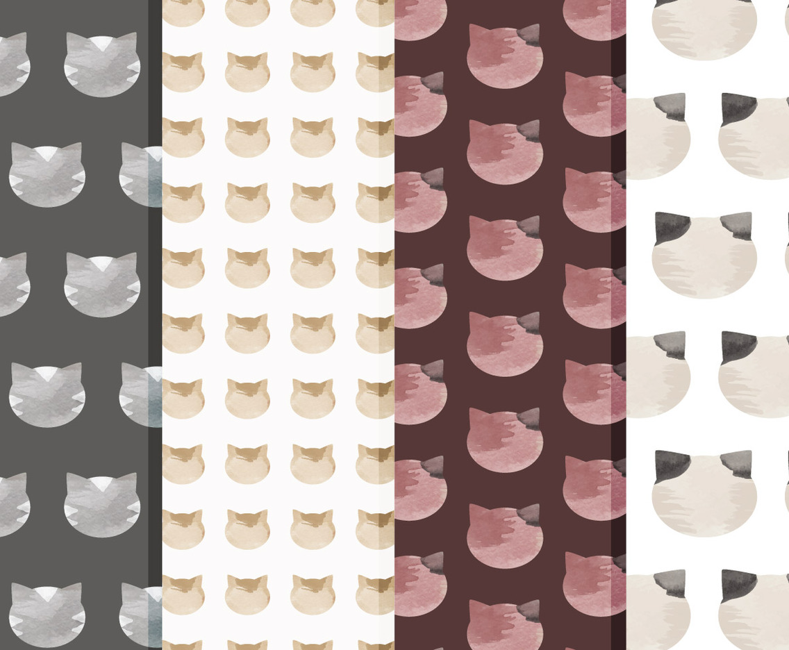 Vector Cats Patterns