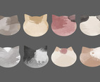 Vector Watercolor Cats Collection