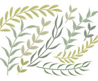 Vector Green Branches Set