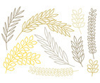 Vector Outlined Branches Set