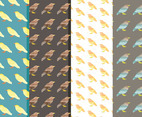 Vector Watercolor Bird Patterns