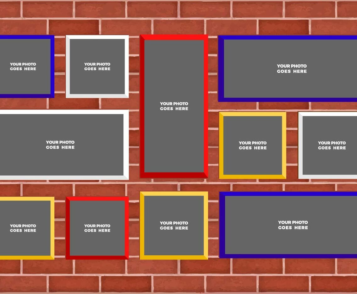 Free Vector Photo Collage 10