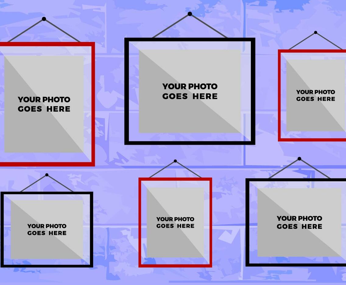 Free Vector Photo Collage 9