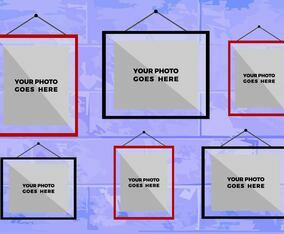 Free Vector Photo Collage 9