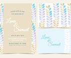 Vector Pastel Wedding Invite