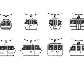Set Of Cable Car Icon