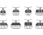 Set Of Cable Car Icon