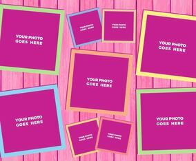 Free Vector Photo Collage 4