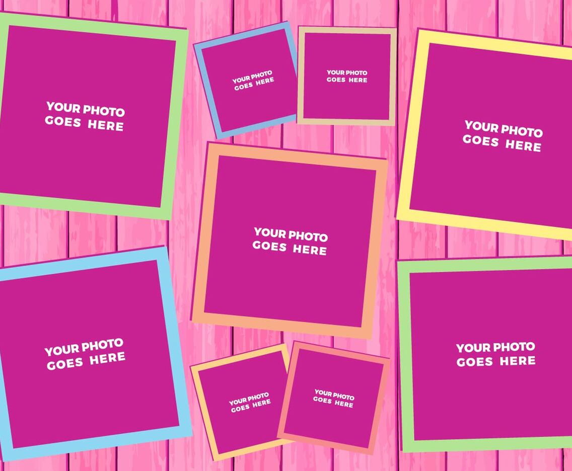 Free Vector Photo Collage 4