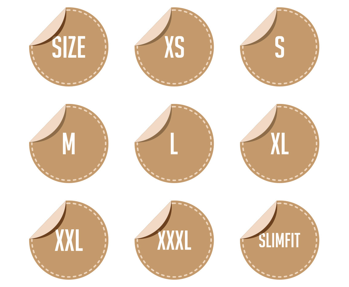 Free Clothing Size Label Vectors