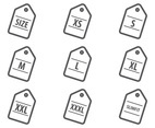 Free Clothing Size Label Vectors