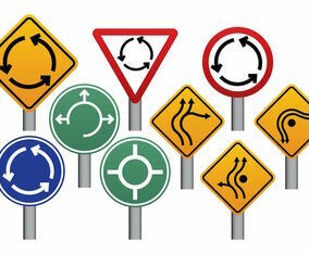 Roundabout Sign Set