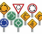 Roundabout Sign Set