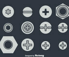 Bolt And Scew Head Vector