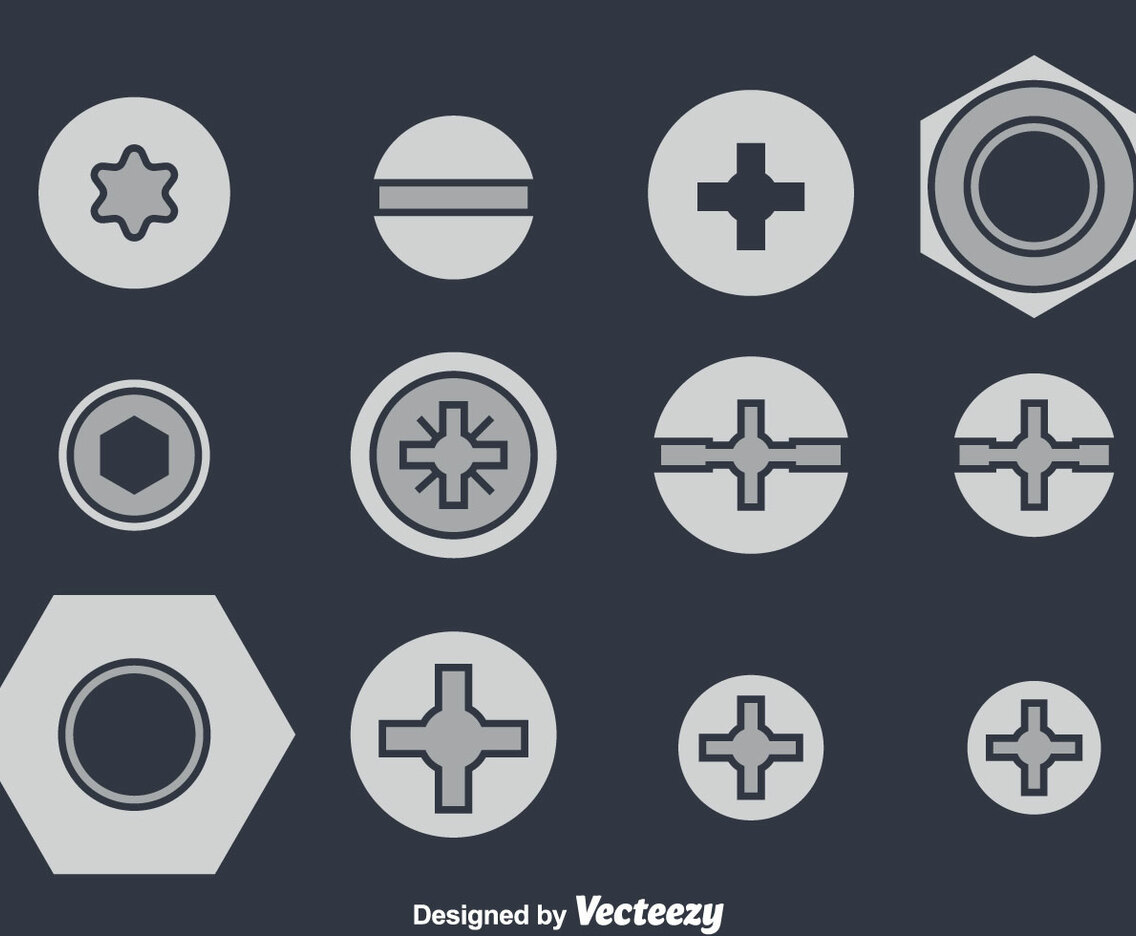 Bolt And Scew Head Vector