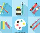 Paint Tools Vector Set