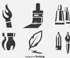 Paint Tools Icons Set