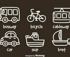 Transportation Hand Draw Icons