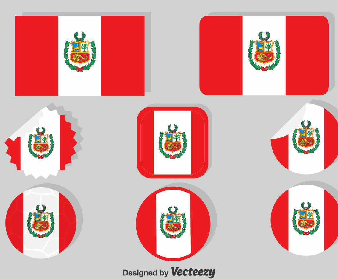 Peru Flag Collection Set