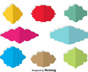 Colorful Blank Cartouche Vector