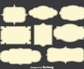 Retro Cartouche Vector Set