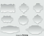 White Cartouche Vector Set