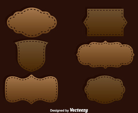 Brown Label Template Vector