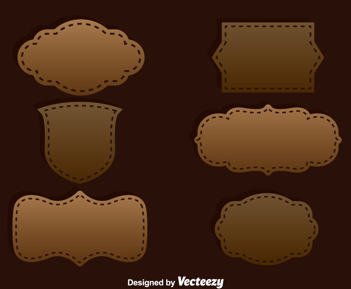 Brown Label Template Vector
