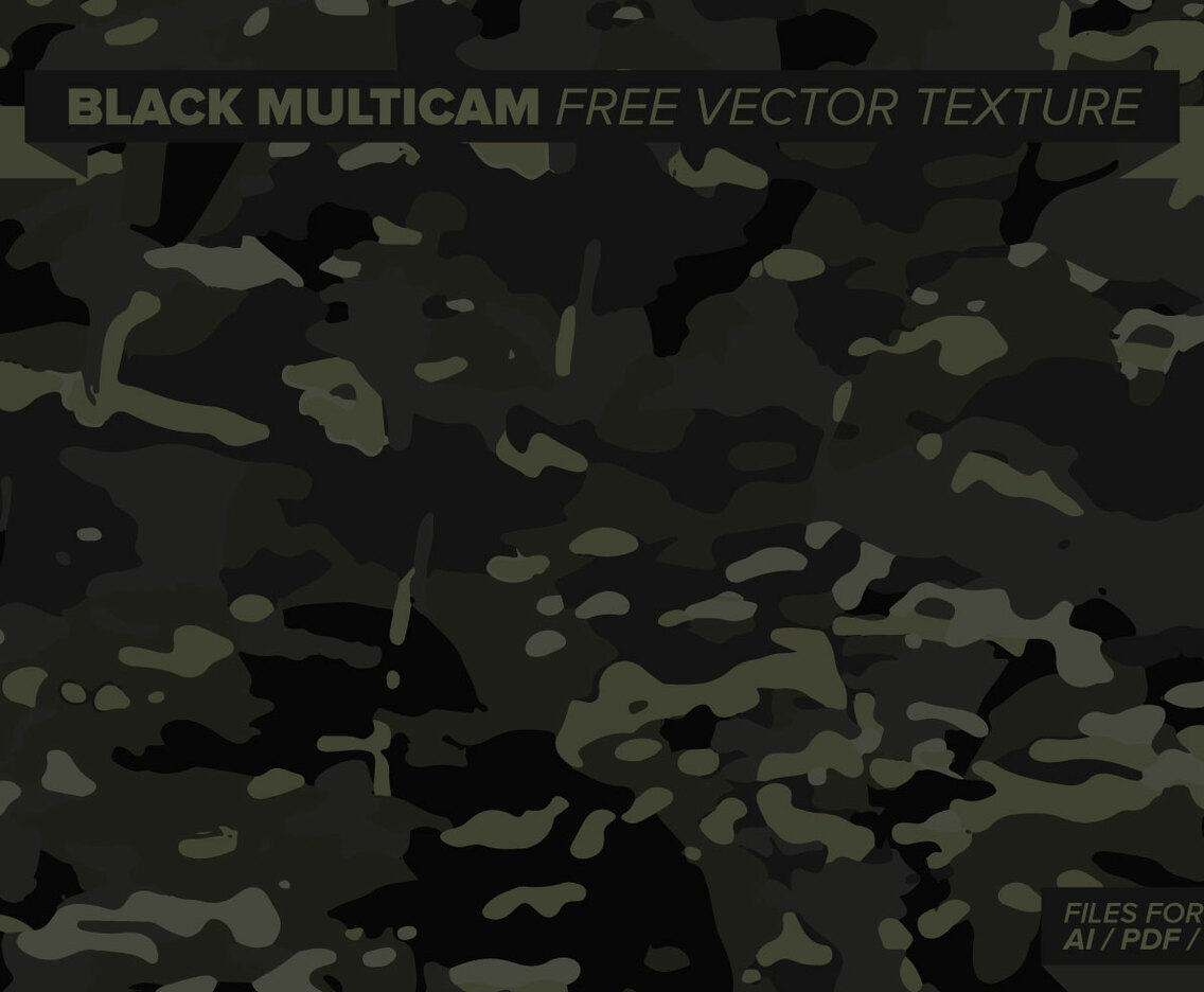 Black Multicam Free Vector Texture