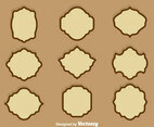 Brown Cartouche Vector Set