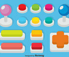 Arcade Button Set Vector