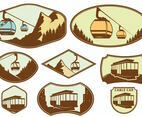 Cable Car Badge Set
