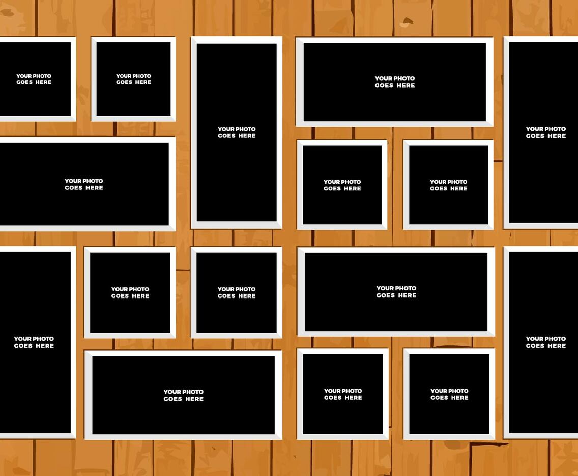 Free Vector Photo Collage 3