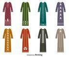 Muslim Dress Vector Set- Vector Abaya