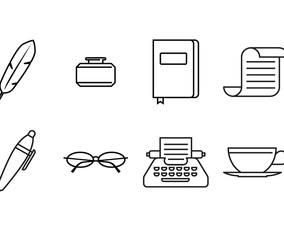 Writer Line Icon