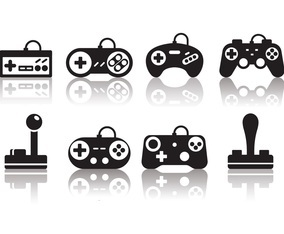 Free Minimalist Gaming Joystick Icons
