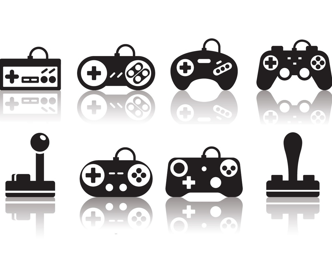 Free Minimalist Gaming Joystick Icons